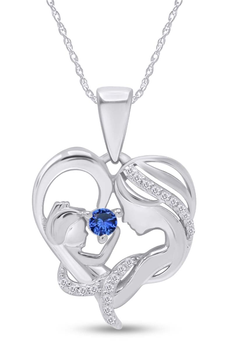 Sapphire cheap mom necklace