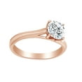 thumbnail image 1 of AFFY Round Cut Simulated White Moissanite Solitaire Engagement Ring In 14K Solid Ring By, 1 of 1