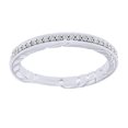 thumbnail image 1 of AFFY Round Cut White Diamond Anniversary Engagement Ring In 14K Solid White Gold (0.16 Ct), 1 of 1