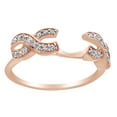 thumbnail image 1 of AFFY Round Cut White Diamond Infinity Style Guard Ring In 14K Solid Rose Gold (0.25 Ct), 1 of 1