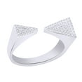thumbnail image 1 of AFFY Round Cut White Natural Diamond (0.22 Cttw) Ring In 10K Solid White Gold,Ring Size: 6, 1 of 1