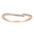 thumbnail image 1 of AFFY Round Cut White Natural Diamond Accented Band Ring In 14K Solid Rose Gold (0.1 Ct), 1 of 1
