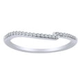 thumbnail image 1 of AFFY Round Cut White Natural Diamond Accented Band Ring In 14K Solid White Gold (0.1 Ct), 1 of 1