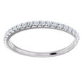 thumbnail image 1 of AFFY Round Cut White Natural Diamond Accented Band Ring In 14K Solid White Gold (0.25 Ct) By, 1 of 1