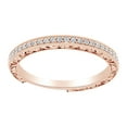 thumbnail image 1 of AFFY Round Cut White Natural Diamond Anniversary Band Ring In 14K Solid Rose Gold (0.16 Ct), 1 of 1