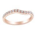 thumbnail image 1 of AFFY Round Cut White Natural Diamond Anniversary Band Ring In 14K Solid Rose Gold (0.33 Ct), 1 of 1
