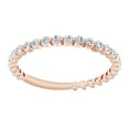 thumbnail image 1 of AFFY Round Cut White Natural Diamond Anniversary Band Ring In 14K Solid Rose Gold (0.37 Ct), 1 of 1