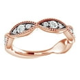 thumbnail image 1 of AFFY Round Cut White Natural Diamond Anniversary Band Ring In 14K Solid Rose Gold (0.5 Ct), Size-4.5, 1 of 1
