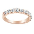 thumbnail image 1 of AFFY Round Cut White Natural Diamond Anniversary Band Ring In 14K Solid Rose Gold (0.75 Ct) By, 1 of 1