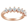 thumbnail image 1 of Round Cut White Natural Diamond Anniversary Band Ring In 14K Solid Rose Gold (0.75 Ct), 1 of 1