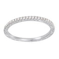 thumbnail image 1 of AFFY Round Cut White Natural Diamond Anniversary Band Ring In 14K Solid White Gold (0.16 Ct), Size-5.5, 1 of 1