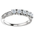 thumbnail image 1 of AFFY Round Cut White Natural Diamond Anniversary Band Ring In 14K Solid White Gold (0.5 Ct), Size-13.5, 1 of 1