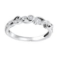 thumbnail image 1 of AFFY Round Cut White Natural Diamond Anniversary Band Ring In 14K Solid White Gold, Size-4, 1 of 1