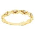 thumbnail image 1 of AFFY Round Cut White Natural Diamond Anniversary Band Ring In 14K Solid Yellow Gold (0.05 Ct), Ring Size-6, 1 of 1