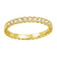 thumbnail image 1 of AFFY Round Cut White Natural Diamond Anniversary Band Ring In 14K Solid Yellow Gold (0.33 Ct), Size-12.5, 1 of 1