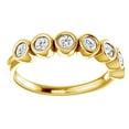 thumbnail image 1 of AFFY Round Cut White Natural Diamond Anniversary Band Ring In 14K Solid Yellow Gold (0.37 Ct), Size-12, 1 of 1