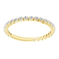 thumbnail image 1 of AFFY Round Cut White Natural Diamond Anniversary Band Ring In 14K Solid Yellow Gold (0.37 Ct), 1 of 1