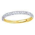 thumbnail image 1 of AFFY Round Cut White Natural Diamond Anniversary Band Ring In 14K Solid Yellow Gold (0.5 Cttw), 1 of 1