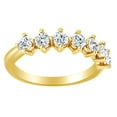thumbnail image 1 of AFFY Round Cut White Natural Diamond Anniversary Band Ring In 14K Solid Yellow Gold (0.75 Ct) By, 1 of 1