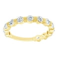 thumbnail image 1 of AFFY Round Cut White Natural Diamond Anniversary Band Ring In 14K Solid Yellow Gold (0.75 Ct), Ring Size-6, 1 of 1