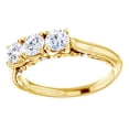 thumbnail image 1 of AFFY Round Cut White Natural Diamond Anniversary Band Ring In 14K Solid Yellow Gold (0.87 Ct), Size-13, 1 of 1