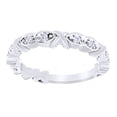 thumbnail image 1 of AFFY Round Cut White Natural Diamond Anniversary Wedding Ring In 14k Solid White Gold (0.16 Ct),Ring Size-8.5, 1 of 1