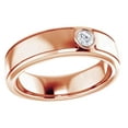 thumbnail image 1 of AFFY Round Cut White Natural Diamond Band Engagement Ring In 14K Solid Rose Gold (0.10 Ct), Size-7.5, 1 of 1