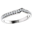 thumbnail image 1 of AFFY Round Cut White Natural Diamond Band Ring In 14K Solid White Gold (0.2 Ct), Size-11, 1 of 1