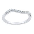 thumbnail image 1 of AFFY Round Cut White Natural Diamond Band Ring In 14K Solid White Gold (0.2 Ct), 1 of 1