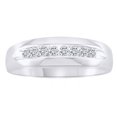 thumbnail image 1 of AFFY Round Cut White Natural Diamond Band Ring In 14K Solid White Gold, 1 of 1