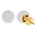 thumbnail image 1 of AFFY Round Cut White Natural Diamond Cluster Stud Earrings In 14K Solid Yellow Gold (1.32 Ct), 1 of 1