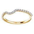 thumbnail image 1 of AFFY Round Cut White Natural Diamond Contour Band Ring In 14K Solid Gold (0.2 Ct), Size-7.5, 1 of 1
