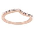 thumbnail image 1 of AFFY Round Cut White Natural Diamond Contour Band Ring In 14K Solid Rose Gold (0.12 Ct), Ring Size-4, 1 of 1