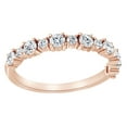 thumbnail image 1 of AFFY Round Cut White Natural Diamond Contour Band Ring In 14K Solid Rose Gold (0.5 Ct), Size-7.5, 1 of 1