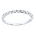 thumbnail image 1 of AFFY Round Cut White Natural Diamond Contour Band Ring In 14K Solid White Gold (0.25 Ct), Size-4.5, 1 of 1