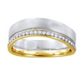 thumbnail image 1 of AFFY Round Cut White Natural Diamond Curved Band Ring In 14K Solid White Gold (0.33 Ct), 1 of 1