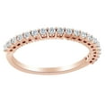 thumbnail image 1 of AFFY Round Cut White Natural Diamond Engagement Anniversary Band Ring In 14K Solid Rose Gold (0.33 Ct) By, 1 of 1