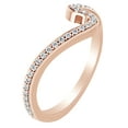 thumbnail image 1 of AFFY Round Cut White Natural Diamond Engagement Band Ring In 14K Solid Rose Gold (0.16 Ct), 1 of 1