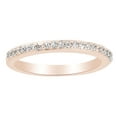 thumbnail image 1 of AFFY Round Cut White Natural Diamond Engagement Band Ring In 14K Solid Rose Gold (0.25 Cttw), 1 of 1