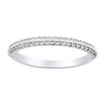 thumbnail image 1 of AFFY Round Cut White Natural Diamond Engagement Band Ring In 14K Solid White Gold (0.25 Cttw), 1 of 1