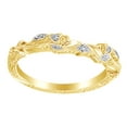 thumbnail image 1 of AFFY Round Cut White Natural Diamond Engagement Band Ring In 14K Solid Yellow Gold (0.05 Ct), Ring Size-13, 1 of 1