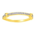 thumbnail image 1 of AFFY Round Cut White Natural Diamond Engagement Band Ring In 14K Solid Yellow Gold (0.2 Cttw), 1 of 1