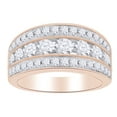 thumbnail image 1 of AFFY Round Cut White Natural Diamond Engagement Band Ring In 14k Solid Rose Gold (1 Cttw), 1 of 1