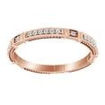 thumbnail image 1 of AFFY Round Cut White Natural Diamond Engagement Wedding Band Ring In 14K Solid Rose Gold (0.2 Ct), 1 of 1