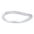 thumbnail image 1 of Round Cut White Natural Diamond Engagement Wedding Band Ring In 14K Solid White Gold (0.2 Ct), 1 of 1