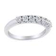 thumbnail image 1 of AFFY Round Cut White Natural Diamond Engagement Wedding Band Ring In 14K Solid White Gold (0.37 Ct), 1 of 1