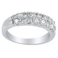 thumbnail image 1 of AFFY Round Cut White Natural Diamond Engagement Wedding Band Ring In 14K Solid White Gold (1 Ct), 1 of 1