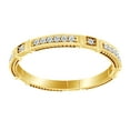 thumbnail image 1 of AFFY Round Cut White Natural Diamond Engagement Wedding Band Ring In 14K Solid Yellow Gold (0.2 Ct), 1 of 1