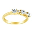 thumbnail image 1 of AFFY Round Cut White Natural Diamond Engagement Wedding Band Ring In 14K Solid Yellow Gold (0.62 Ct), 1 of 1