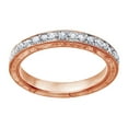 thumbnail image 1 of AFFY Round Cut White Natural Diamond Engagement Wedding Ring In 14K Solid Rose Gold (0.2 Ct), 1 of 1